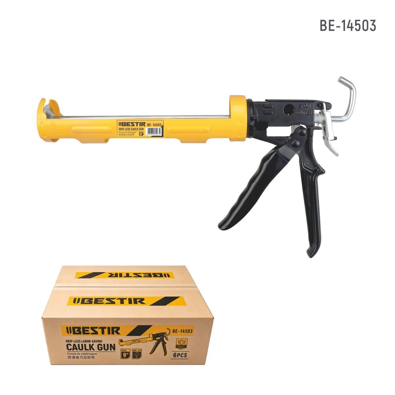 Drip-less Caulk Gun BE-14503